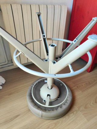 Taburete Ikea" Trollberget " Piel Gris Perla