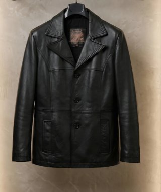 Chaqueta de cuero negra