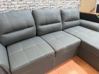 Nuevo! Sofá cama chaise longue gris Nobuk