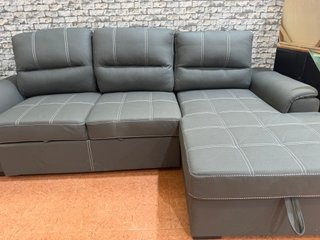 Nuevo! Sofá cama chaise longue gris Nobuk