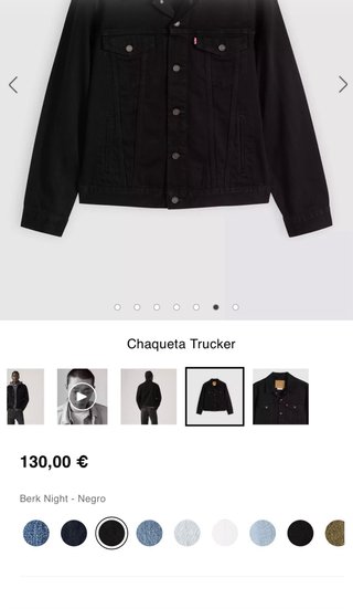 Cazadora vaquera Levi's Trucker Negra