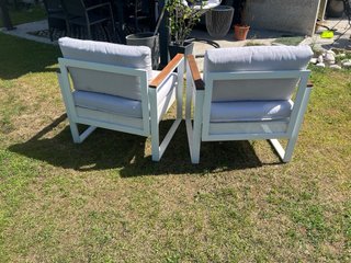 2 Sillones de Jardín Metal y Madera  120 los dos
