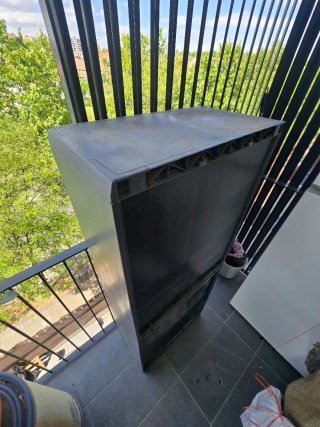 Armario almacenamiento de plástico gris