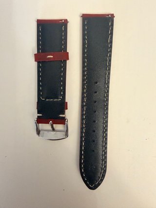 Cinturino Orologio Rosso 22mm Pelle