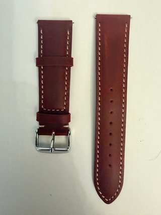 Cinturino Orologio Rosso 22mm Pelle