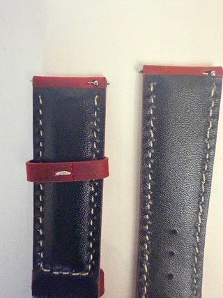 Cinturino Orologio Rosso 22mm Pelle