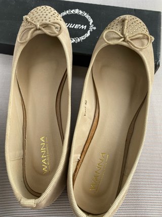 Zapatos Bailarinas Beige Talla 40