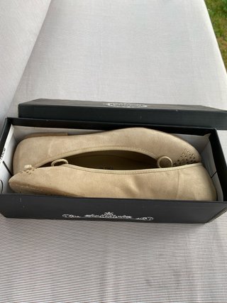 Zapatos Bailarinas Beige Talla 40