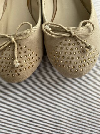 Zapatos Bailarinas Beige Talla 40