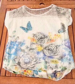 Blusa Flores y Mariposas Talla XXL
