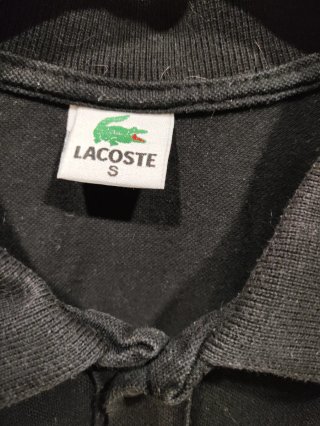Polo Lacoste Negro Talla S
