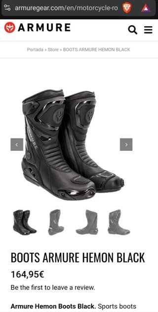 Botas Moto Armure Hemon Negras