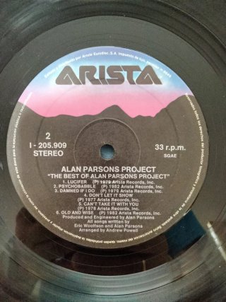 Vinilo LP The Best of The Alan Parsons Project