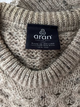 Jersey Aran Woollen Mills Lana Beige Talla S