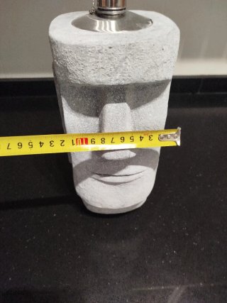 Antorcha decorativa figura Moai piedra