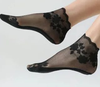 5 Pares Calcetines Tobilleros Encaje Mujer.