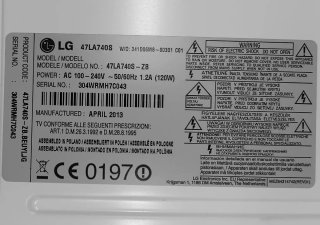 Despiece TV LG 47LA740S