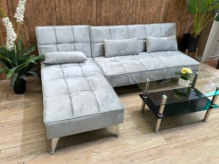 Sofá Cama Chaise Longue Gris