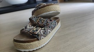 NUEVAS. Sandalias plataforma yute boho