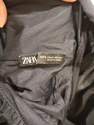 Bañador Zara Talla S Negro Volantes