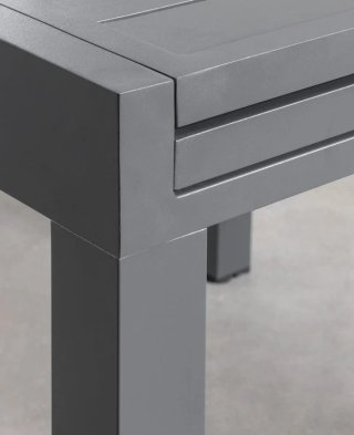 Mesa exterior Sklum gris metal