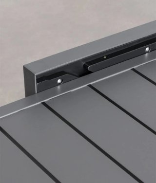 Mesa exterior Sklum gris metal