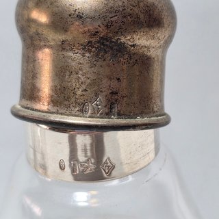 Coppia Flaconi Vintage Coperchio Argento XX Sec.
