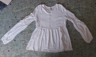 Blusa blanca mujer manga larga