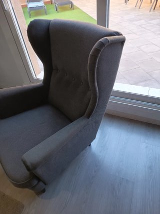 Sillón orejero Strandmon Ikea Gris