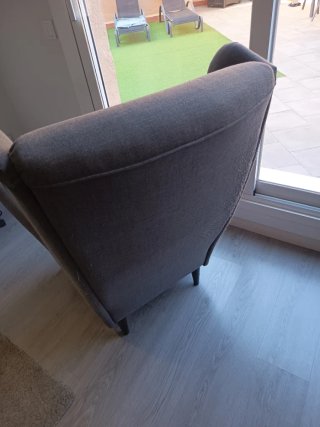 Sillón orejero Strandmon Ikea Gris