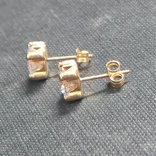 Pendientes Oro 9k Circonita 6mm