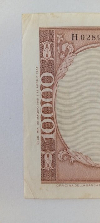 Banconota Lire 10000 Michelangelo 1962