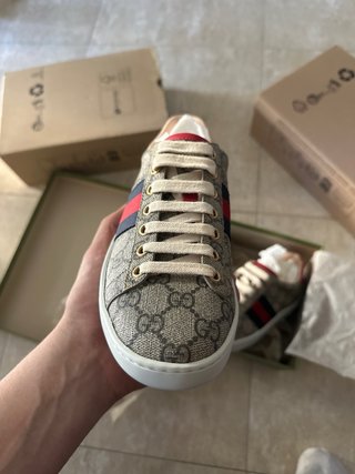 GUCCI WEB MONOGRAM  ACE PIEL DE TERNERO