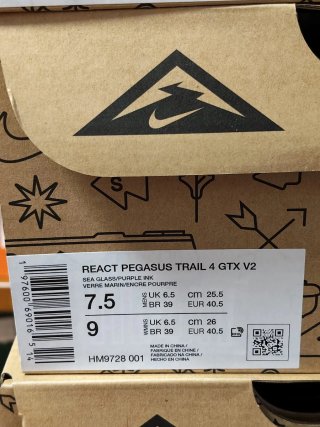 T40,5 Nike Pegasus Trail 4 GTX V2 Beige/Naranja