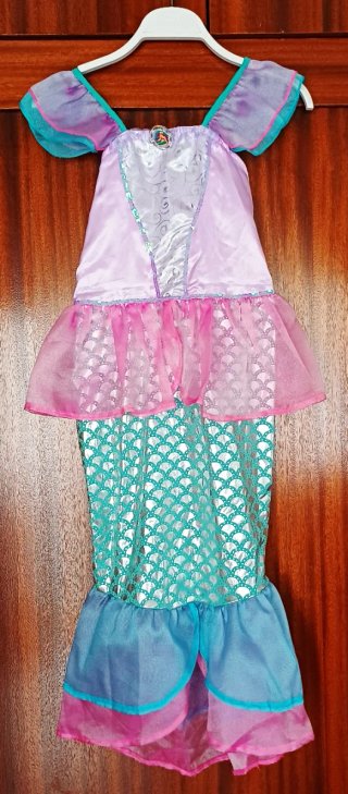 Disfraz Sirenita Talla 5-6 + Bolso + Muñeca