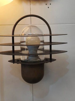 Antigua lámpara aplique bronce