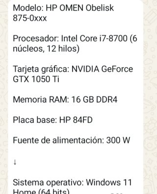 Torre PC Gaming Omen