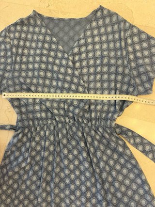 Vestido largo estampado azul Lola Ruiz