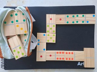 Juego de Dominó Infantil de Madera y twister
