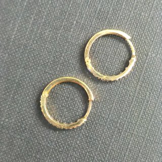 Aros de oro 18k con circonitas