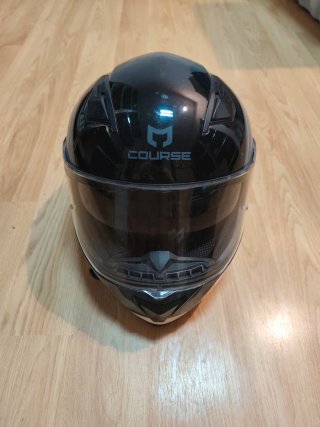 Casco Moto Integral Course Negro y Gris