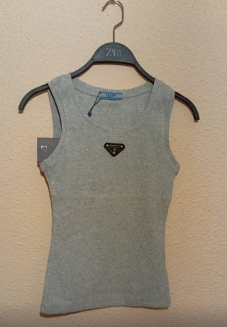 Camiseta Top Tank Prada Gris