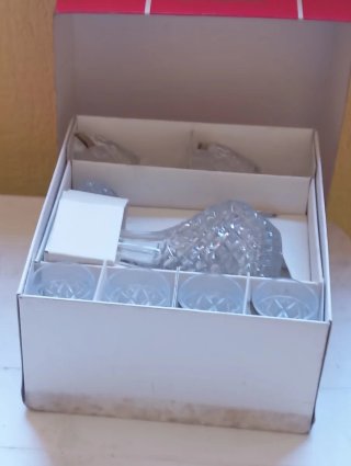 Set di liquori in cristallo intagliato BOHEMIA MADE CZE