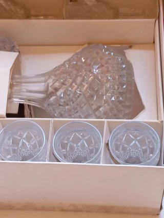 Set di liquori in cristallo intagliato BOHEMIA MADE CZE