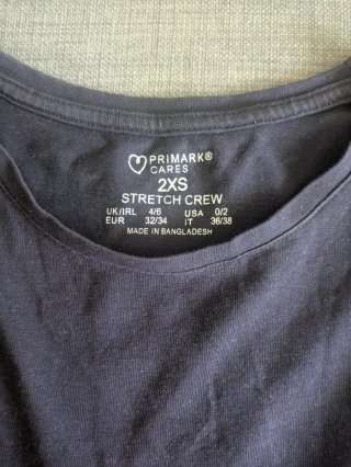 Camiseta manga corta azul marino mujer