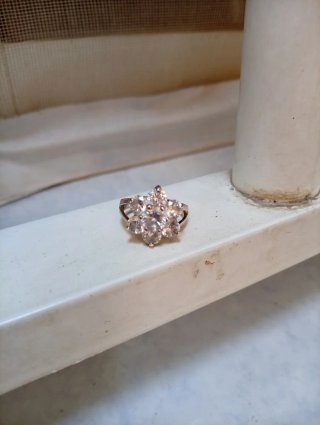 Anillo de pedida! Plata y Circonitas Flor
