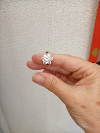 Anillo de pedida! Plata y Circonitas Flor