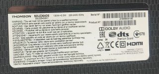 Despiece TV Thomson 50UD6406