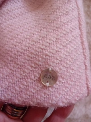 Abrigo bebé niña rosa con cuello de pelo