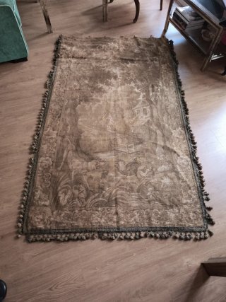 Gran tapiz francés antiguo